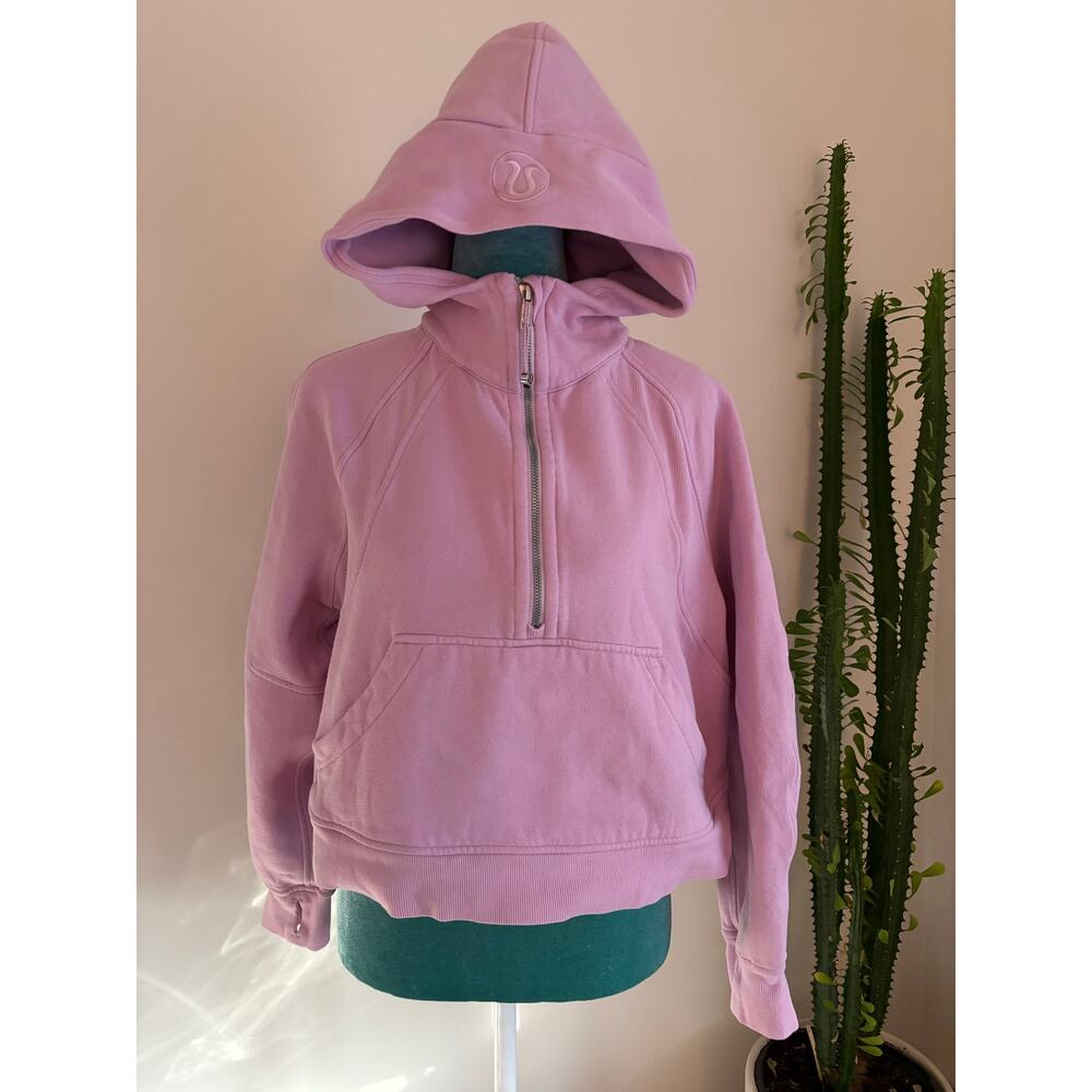 Lululemon Scuba Oversized Half-Zip Hoodie XS/S bubblegum pink cropped